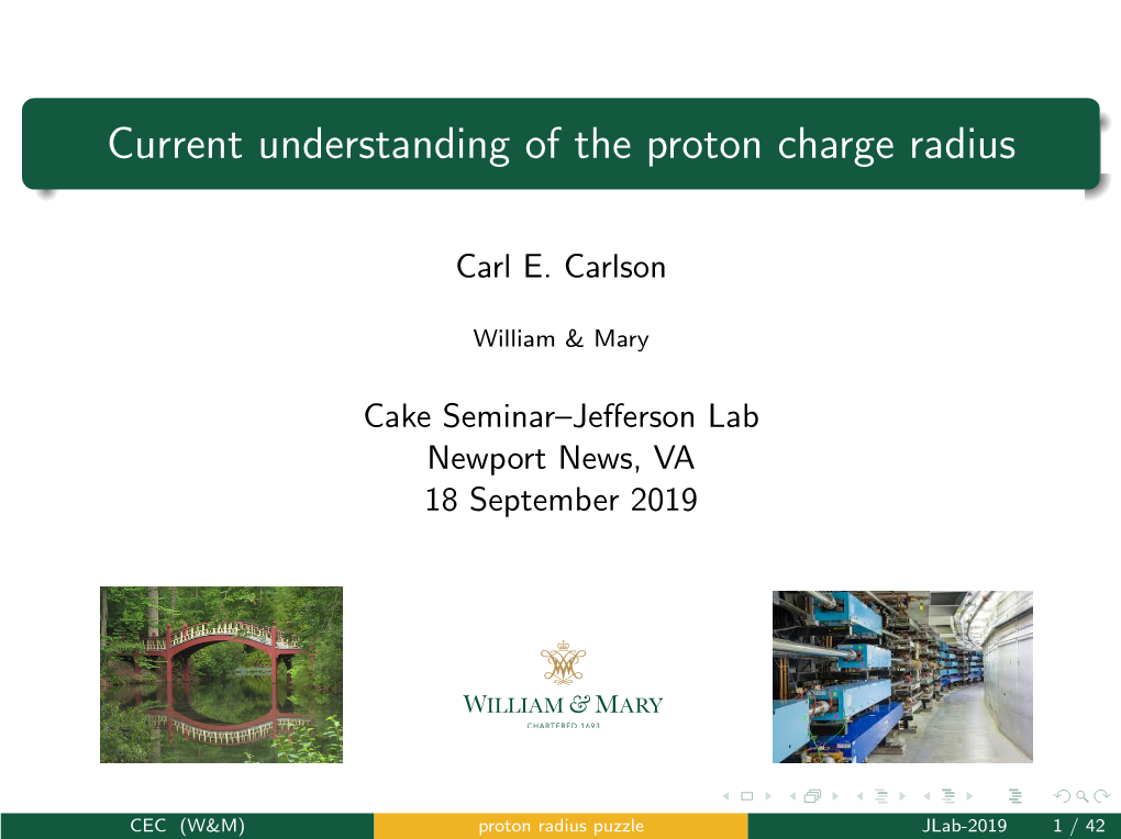 Current Understanding of the Proton Charge Radius