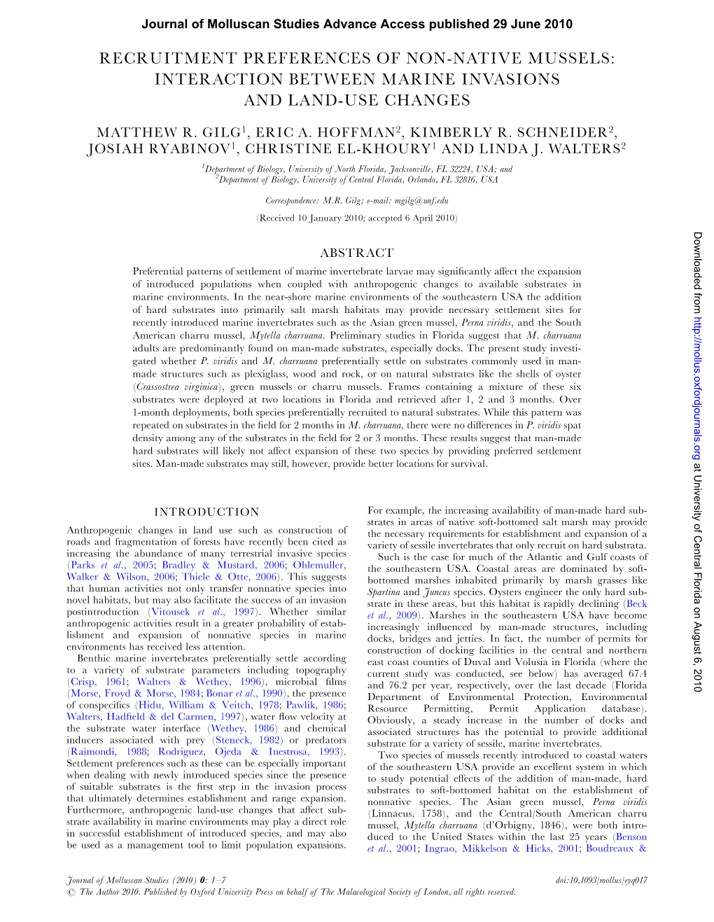 Interaction Between Marine Invasions and Land-Use Changes