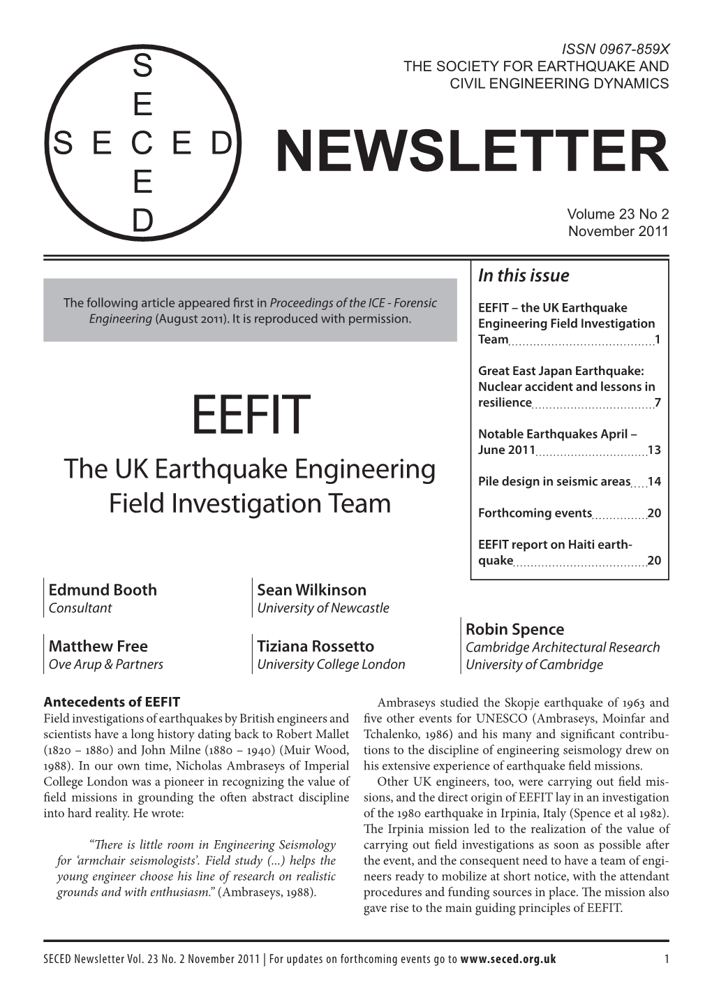 Newsletter Eefit