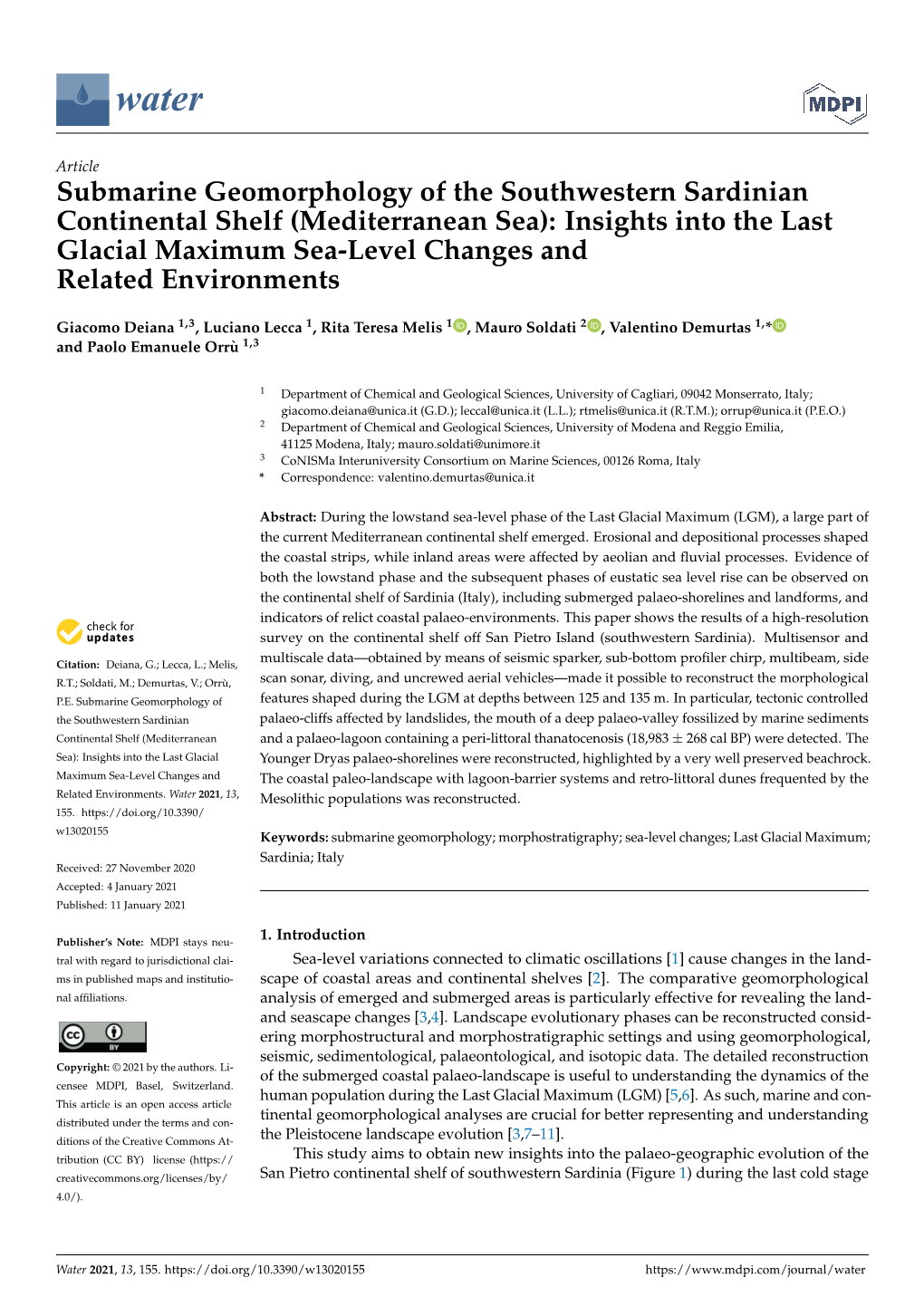 (Mediterranean Sea): Insights Into the Last Glacial Maximum Sea-Level Changes and Related Environments