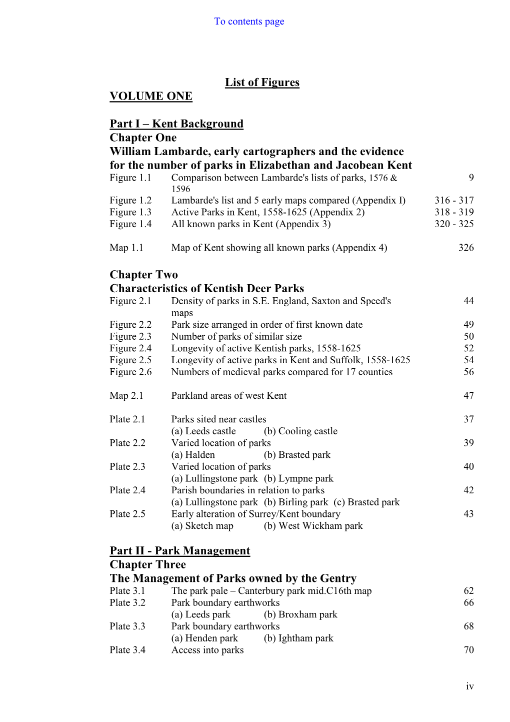 List of Figures VOLUME ONE