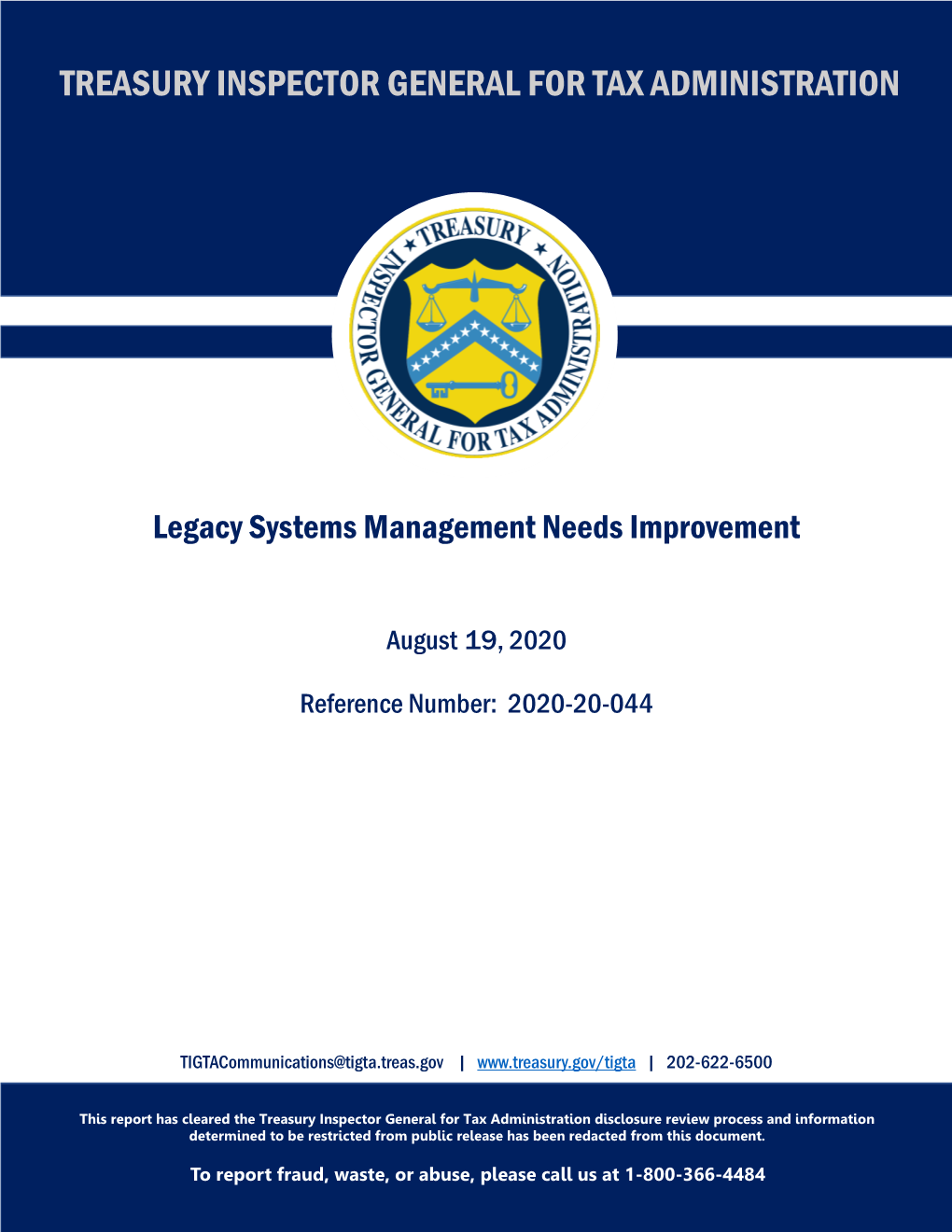 Legacy Systems Management Needs Improvement