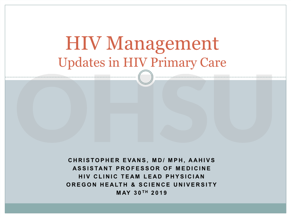HIV Management
