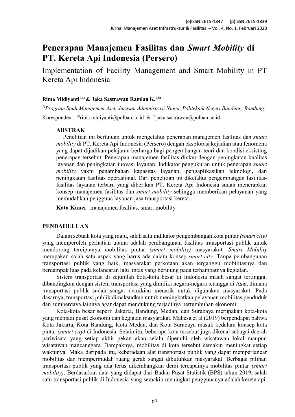 Penerapan Manajemen Fasilitas Dan Smart Mobility Di PT