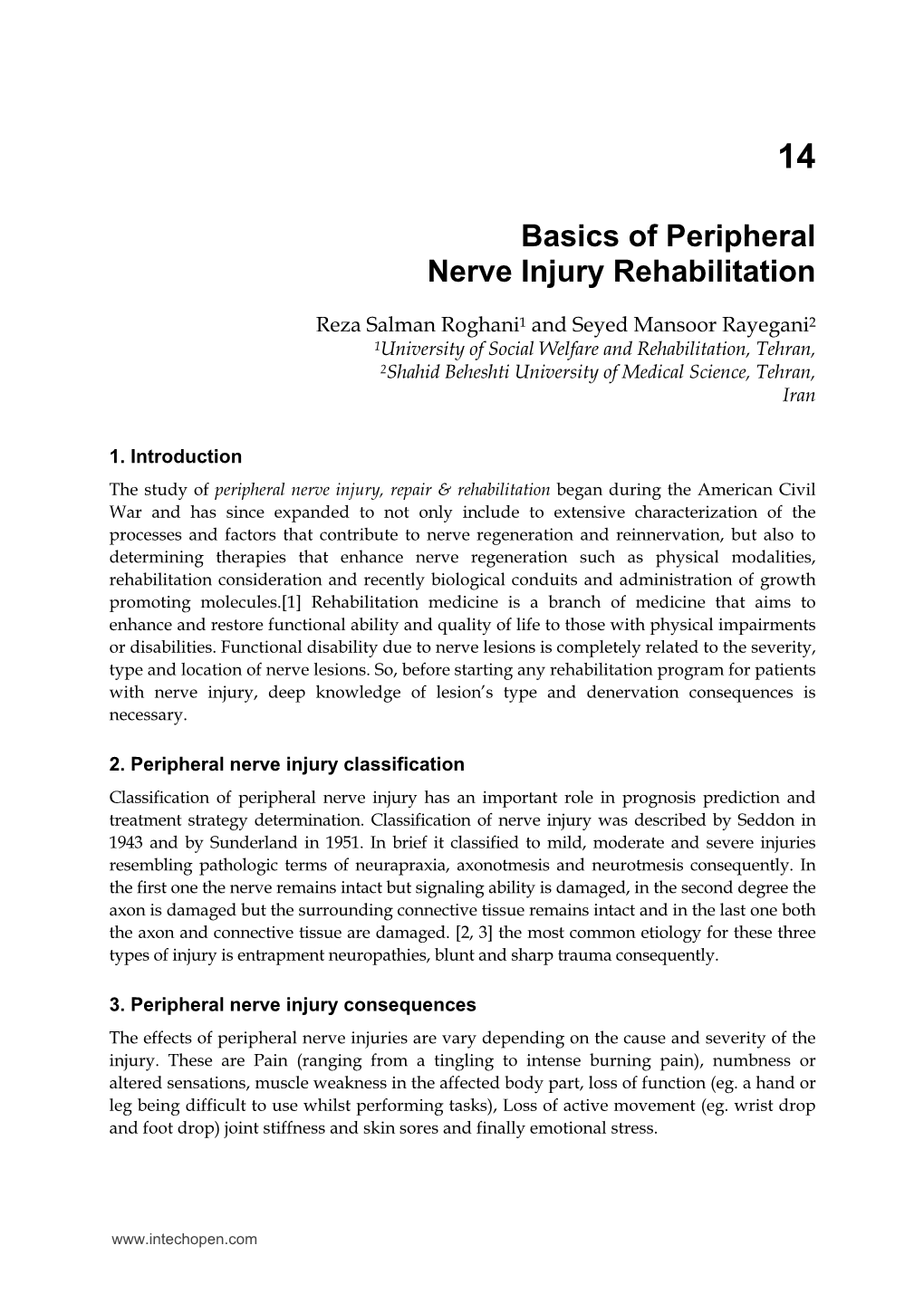 Basics of Peripheral Nerve Injury Rehabilitation