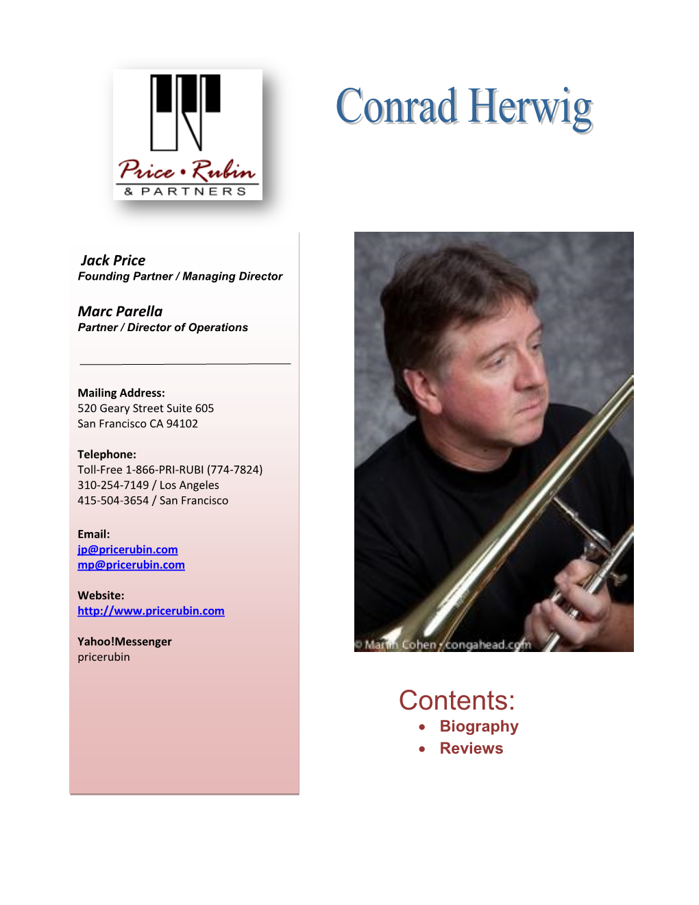 Conrad Herwig - BIOGRAPHY