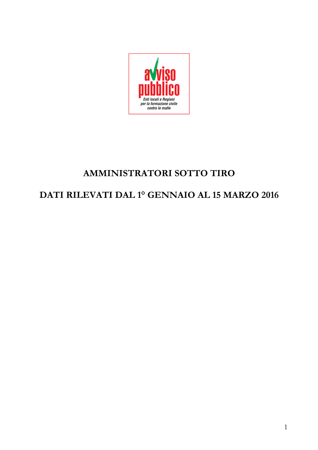 Amministratori Sotto Tiro Dati Al 14Mar2016