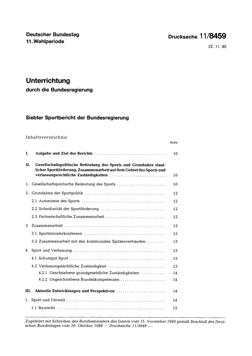 Unterrichtung Durch Die Bundesregierung