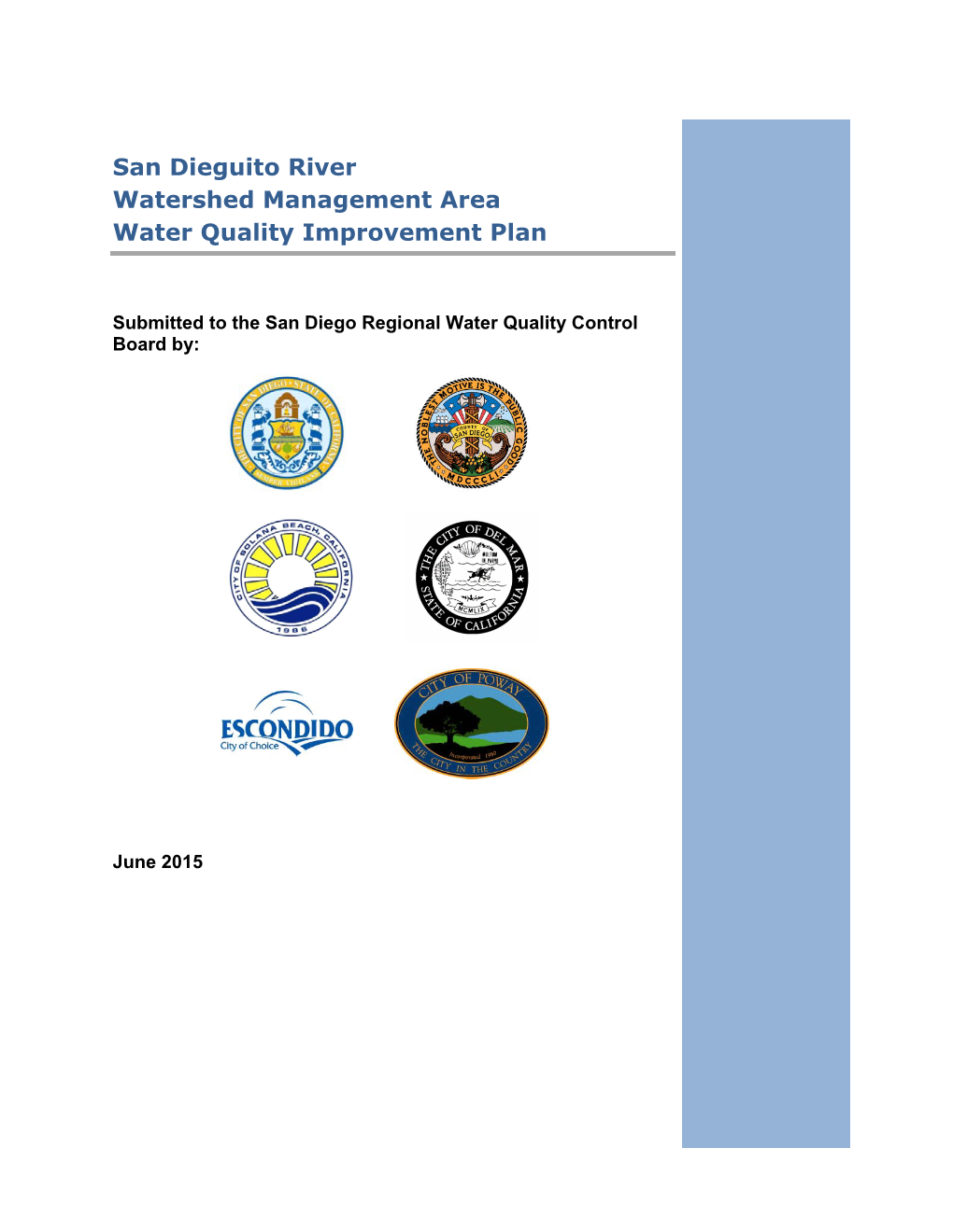 San Dieguito River Watershed Management Area Water Quality Improvement Plan