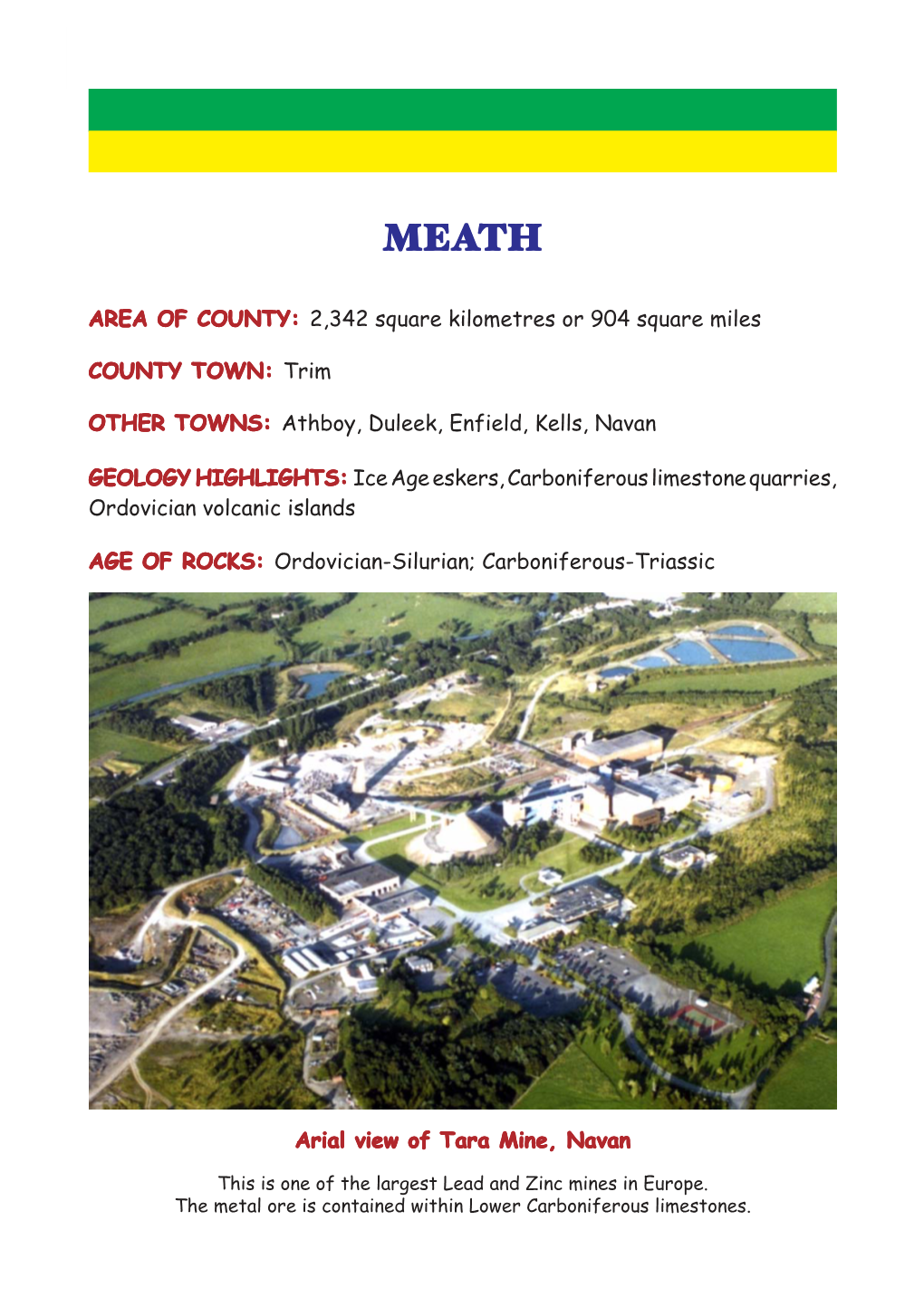 Meath: COUNTY GEOLOGY of IRELAND 1