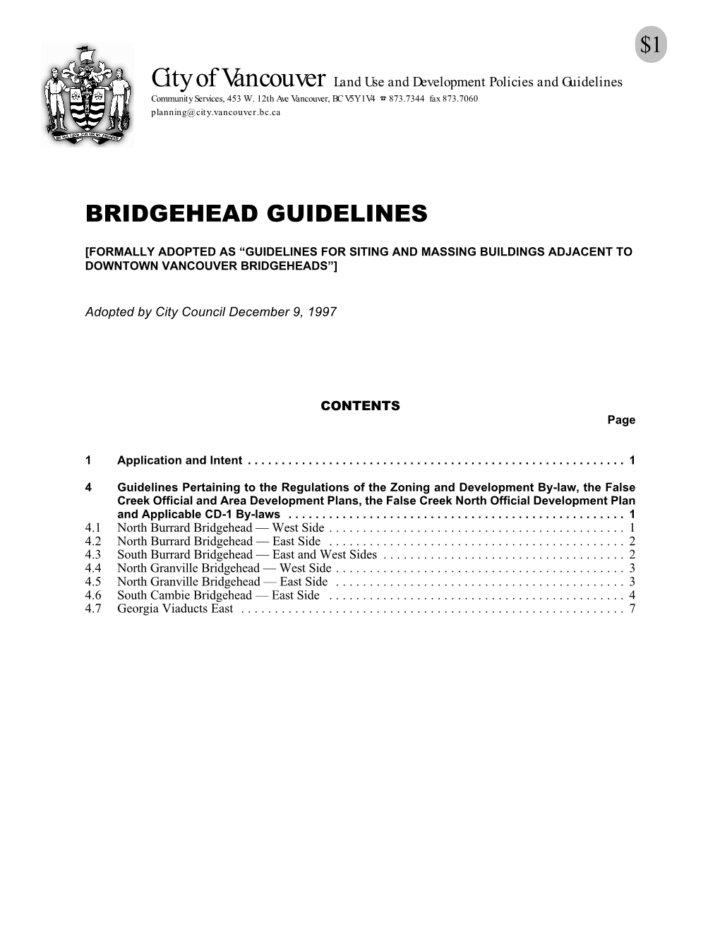 Bridgehead Guidelines