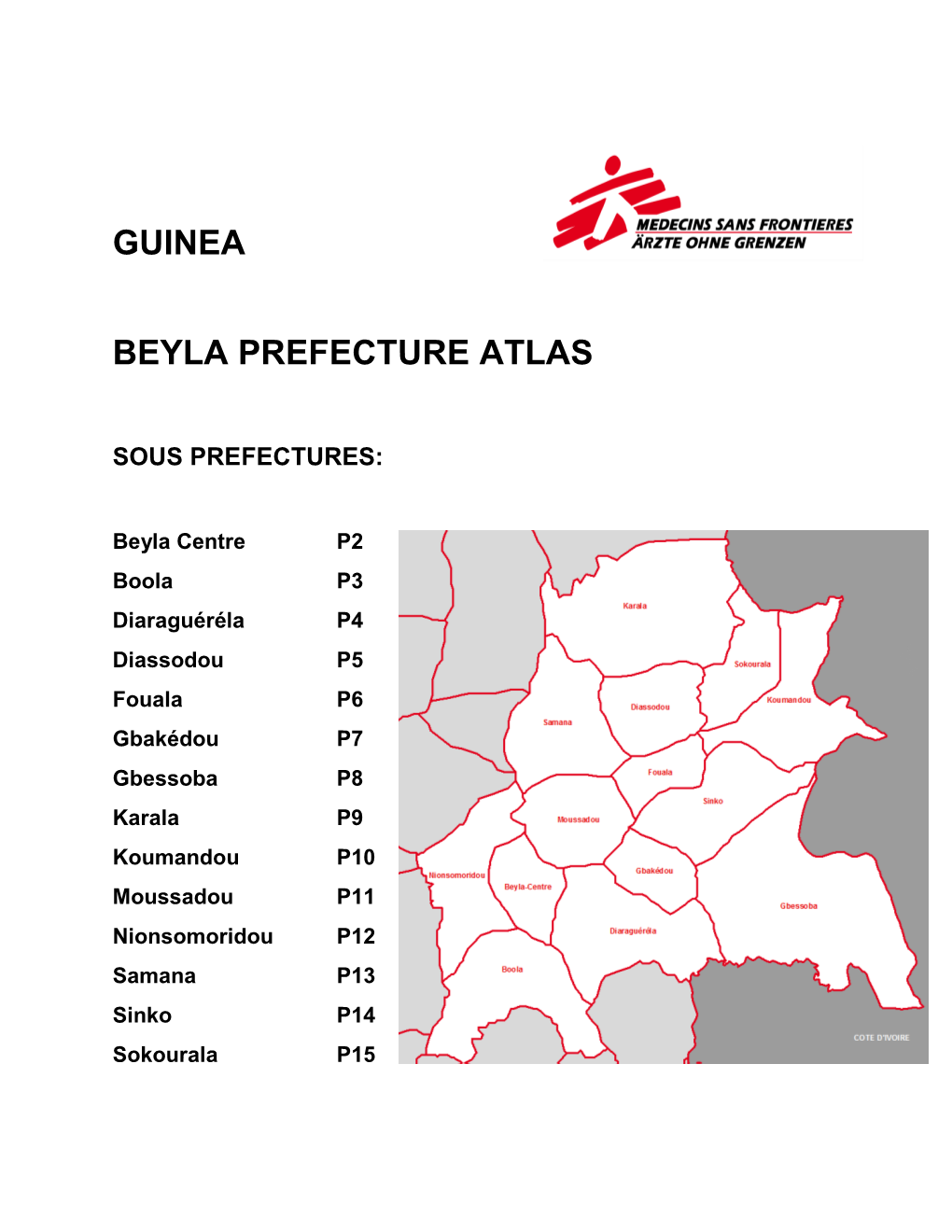 Guinea Beyla Prefecture Atlas