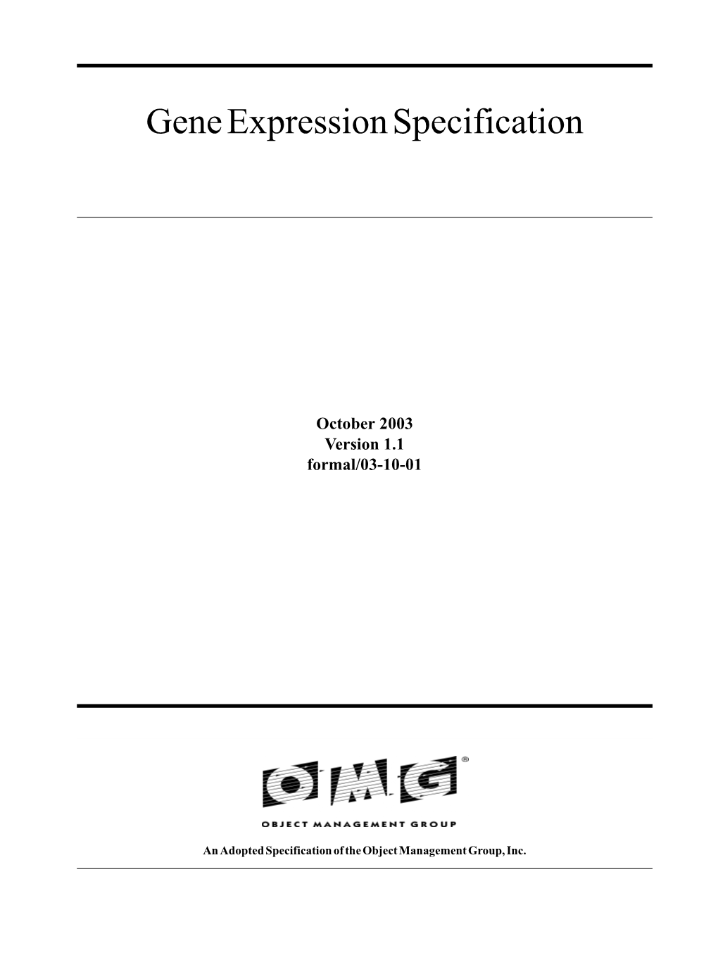 Gene Expression Specification