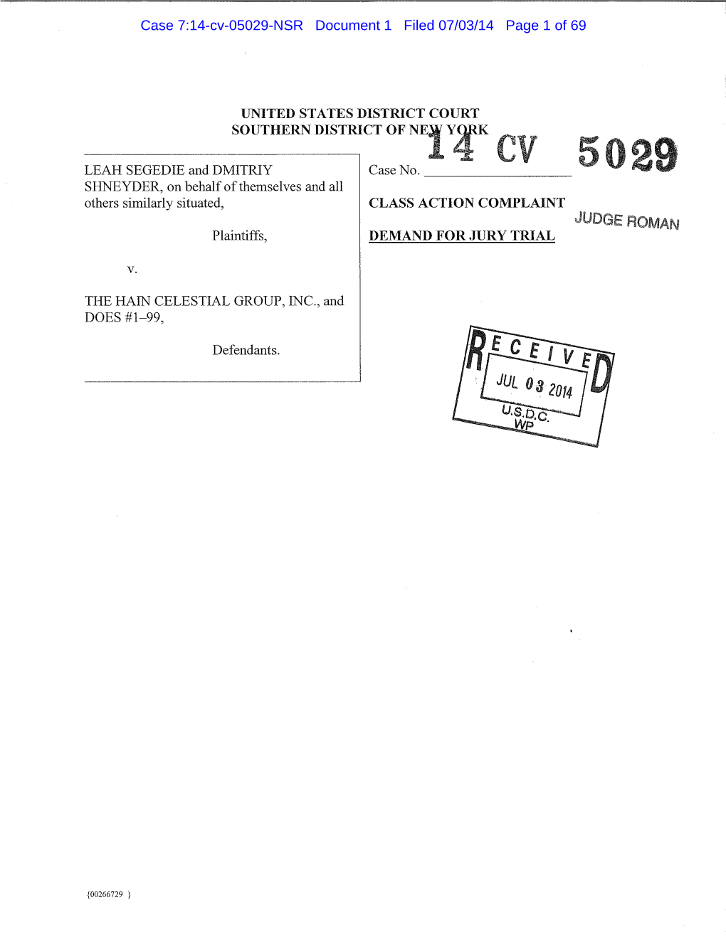 Case 7:14-Cv-05029-NSR Document 1 Filed 07/03/14 Page 1 of 69