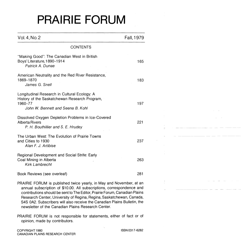 Prairie Forum