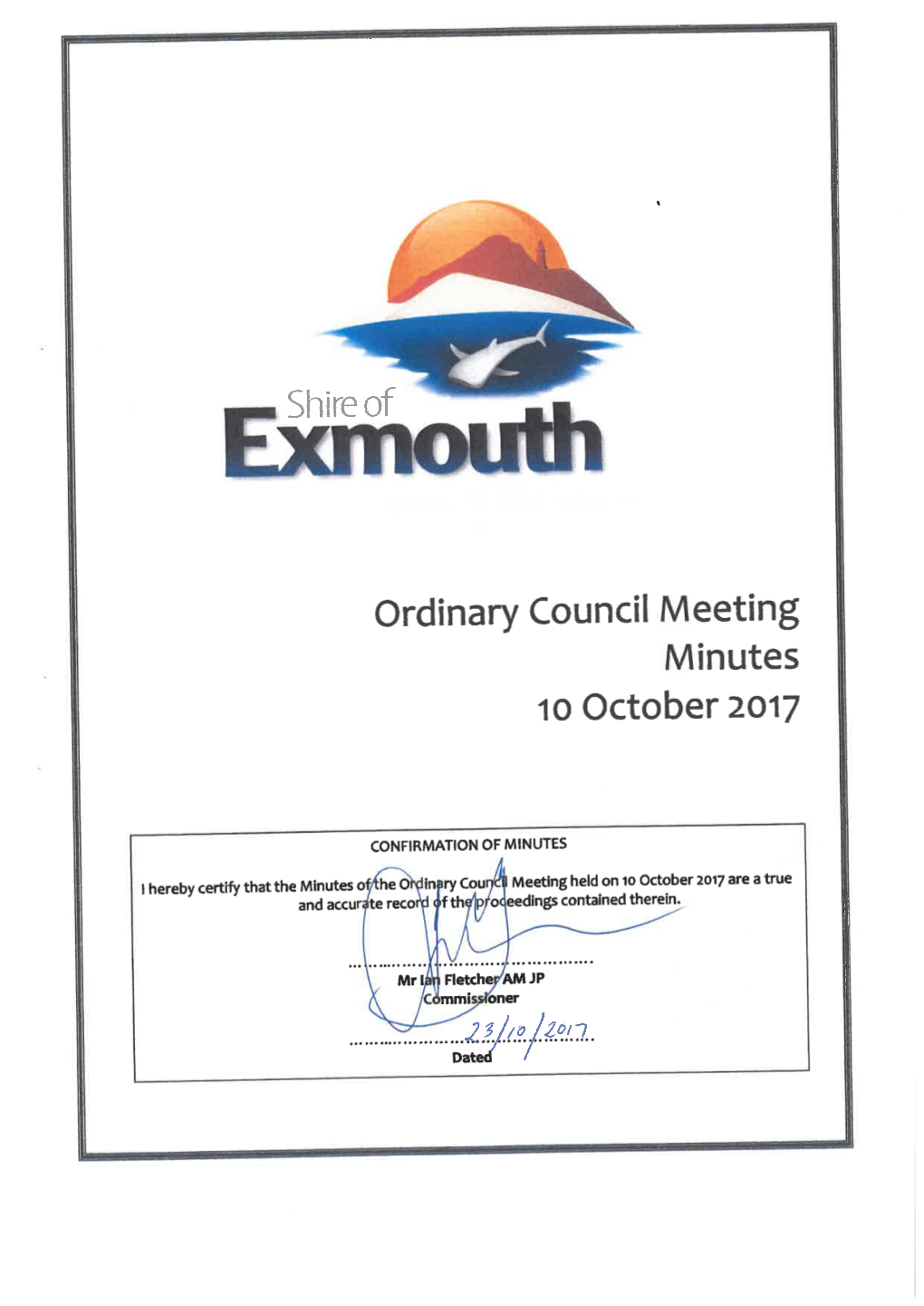 Ordinary Council Meeting Minutes