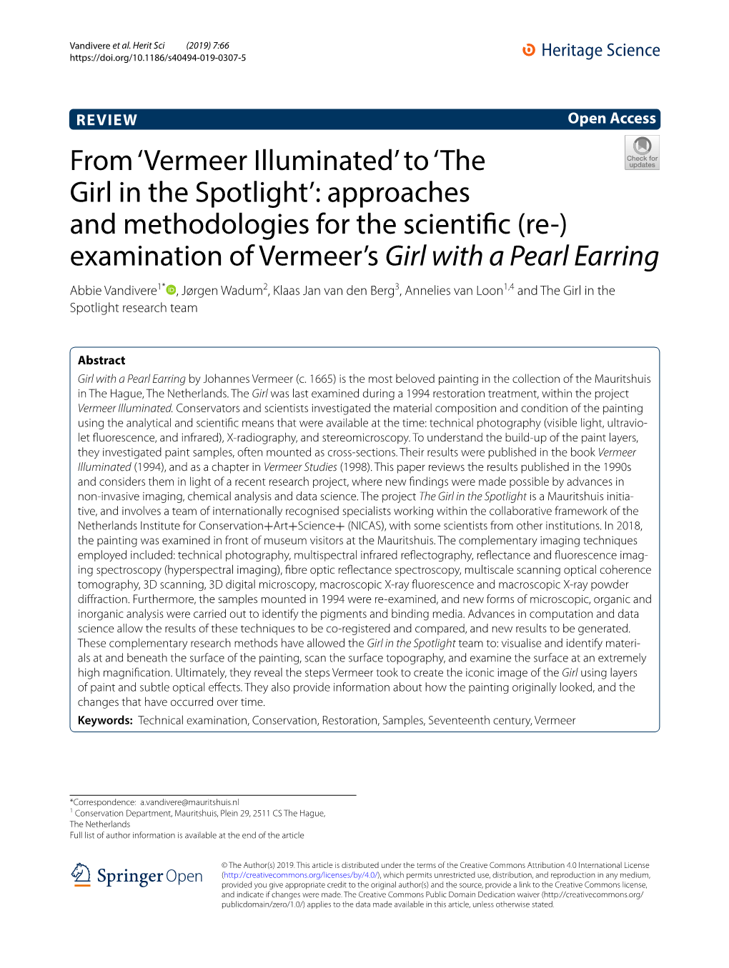 'Vermeer Illuminated' To