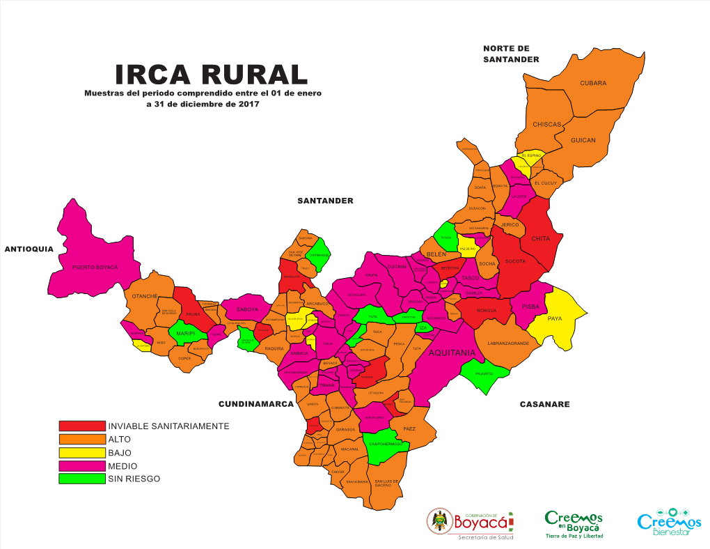 IRCA RURAL CUBARA Muestras Del Periodo Comprendido Entre El 01 De Enero a 31 De Diciembre De 2017