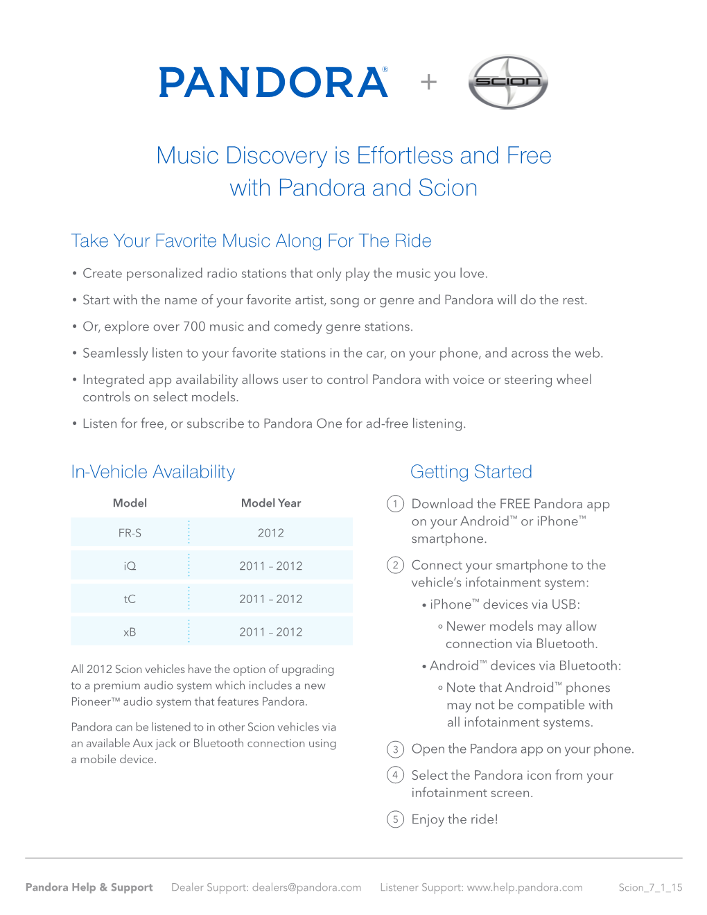 Music Discovery Is Effortless and Free with Pandora and Scion