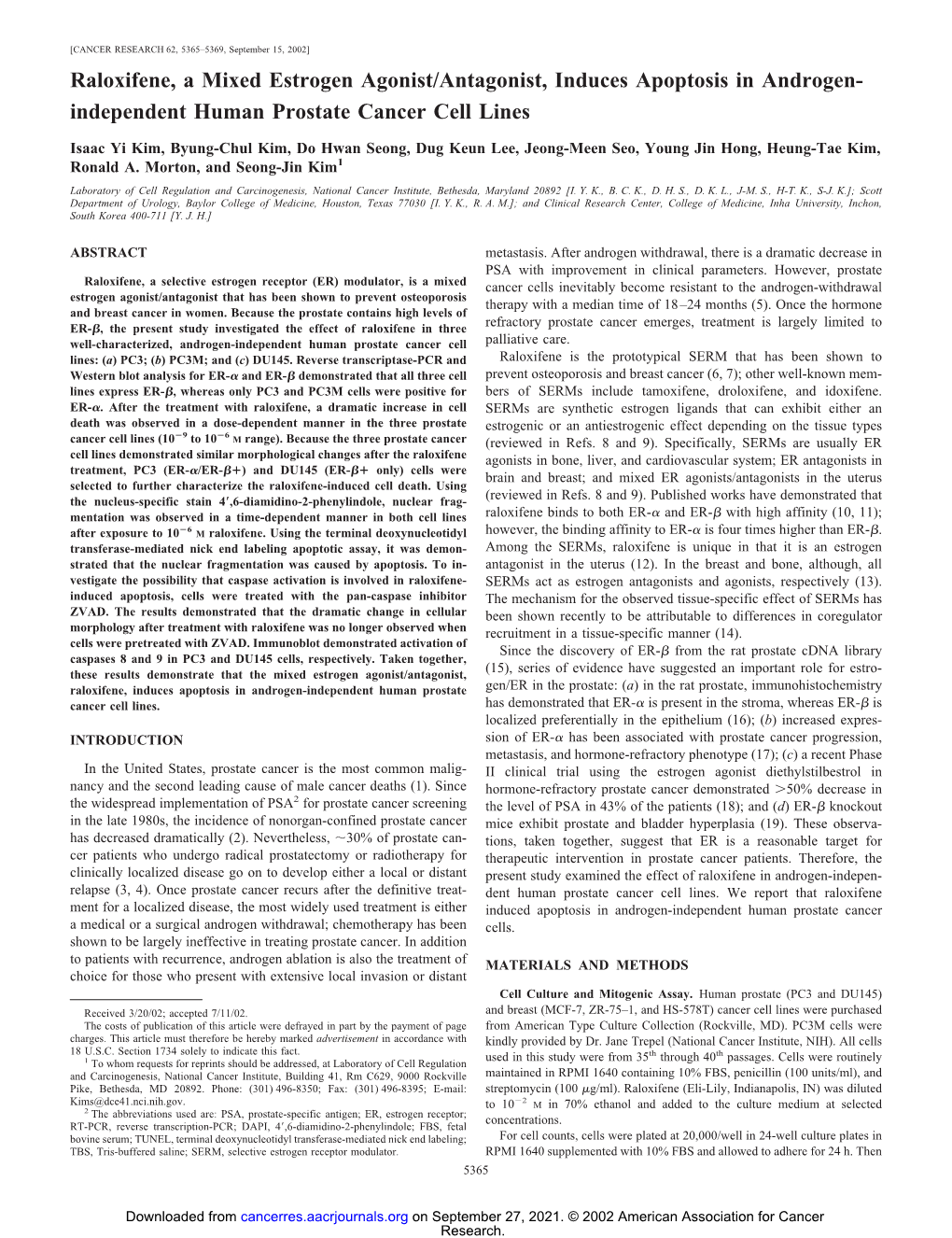 Independent Human Prostate Cancer Cell Lines