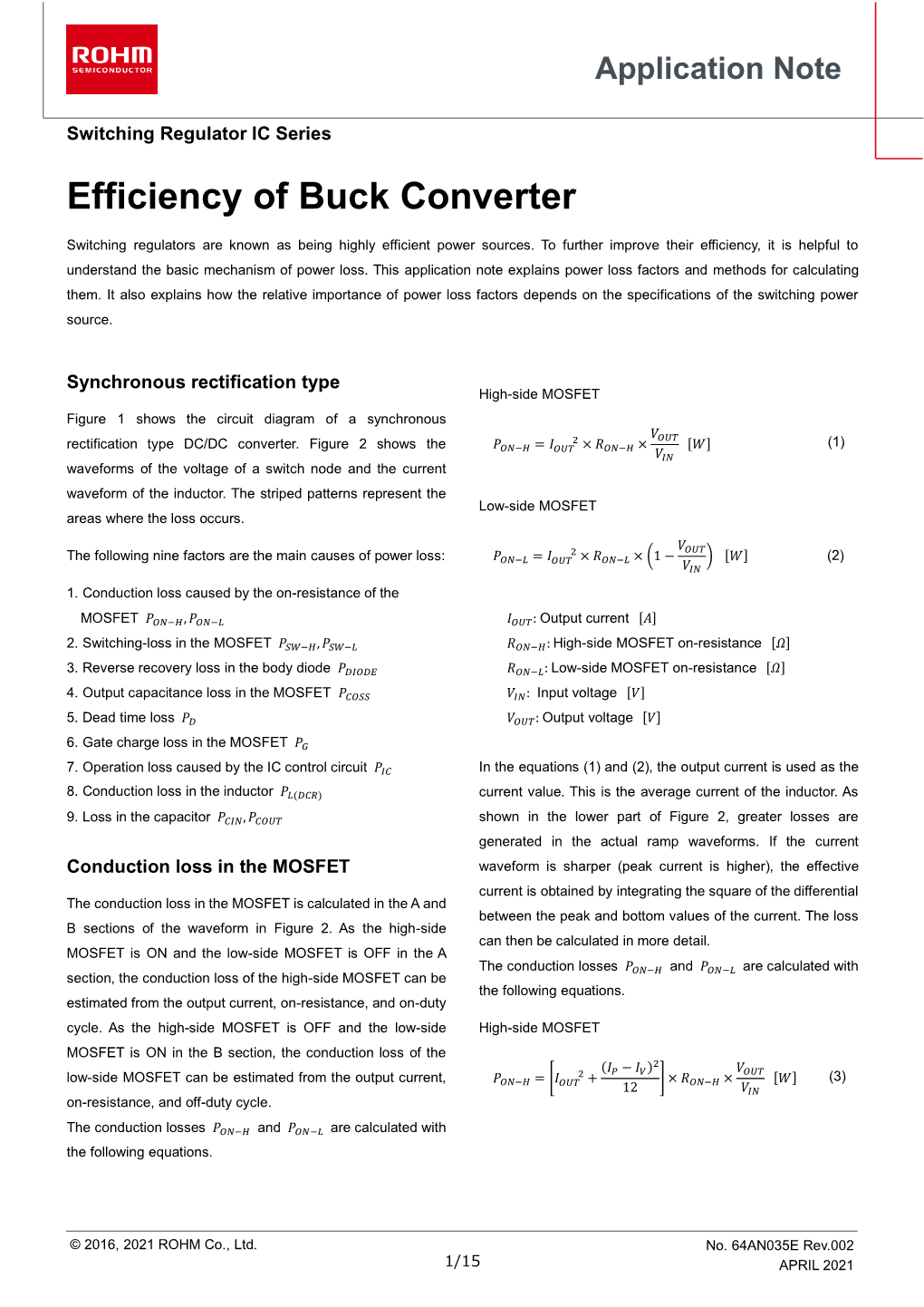 Efficiency of Buck Converter