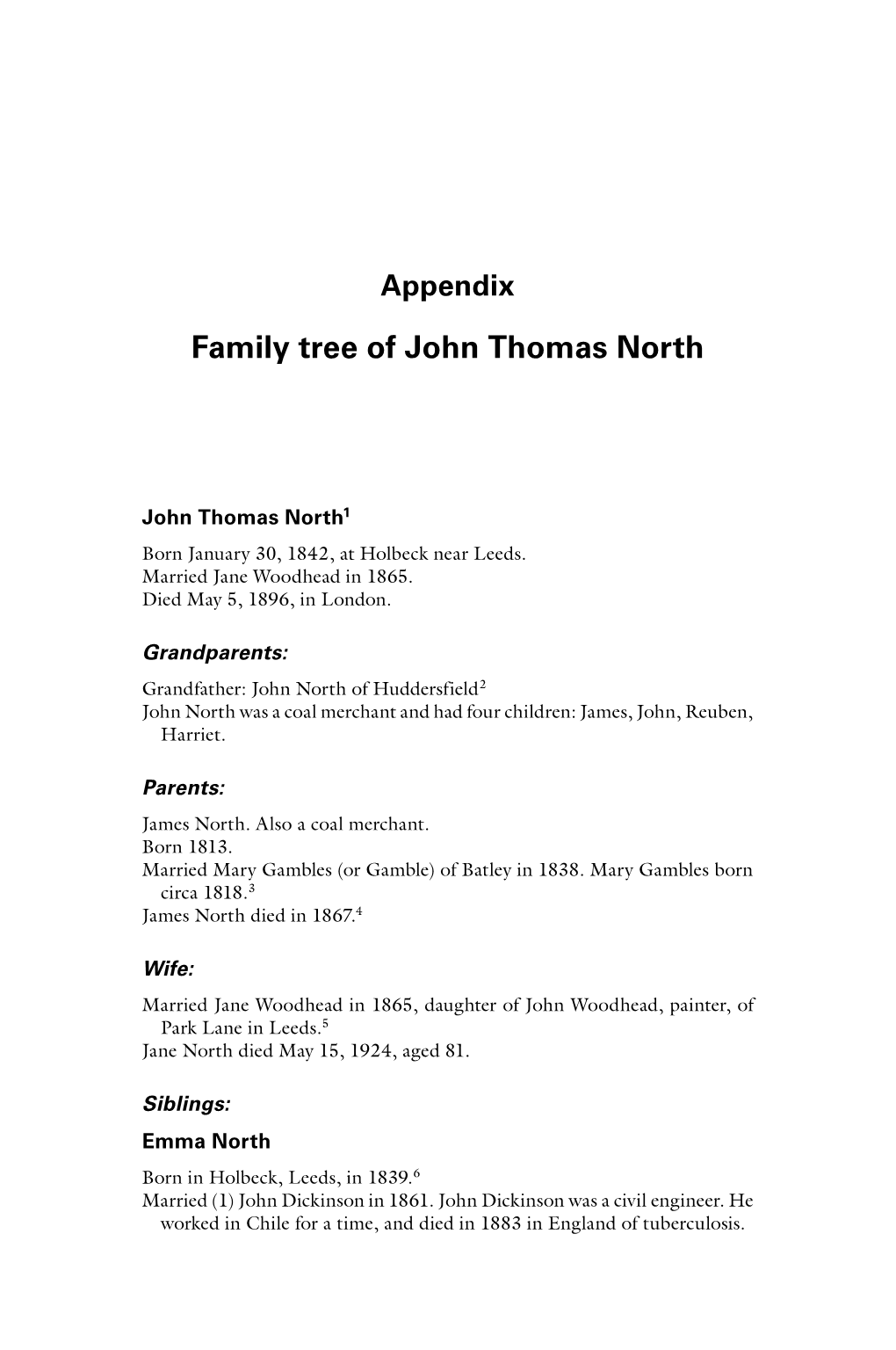 Family Tree of John Thomas North