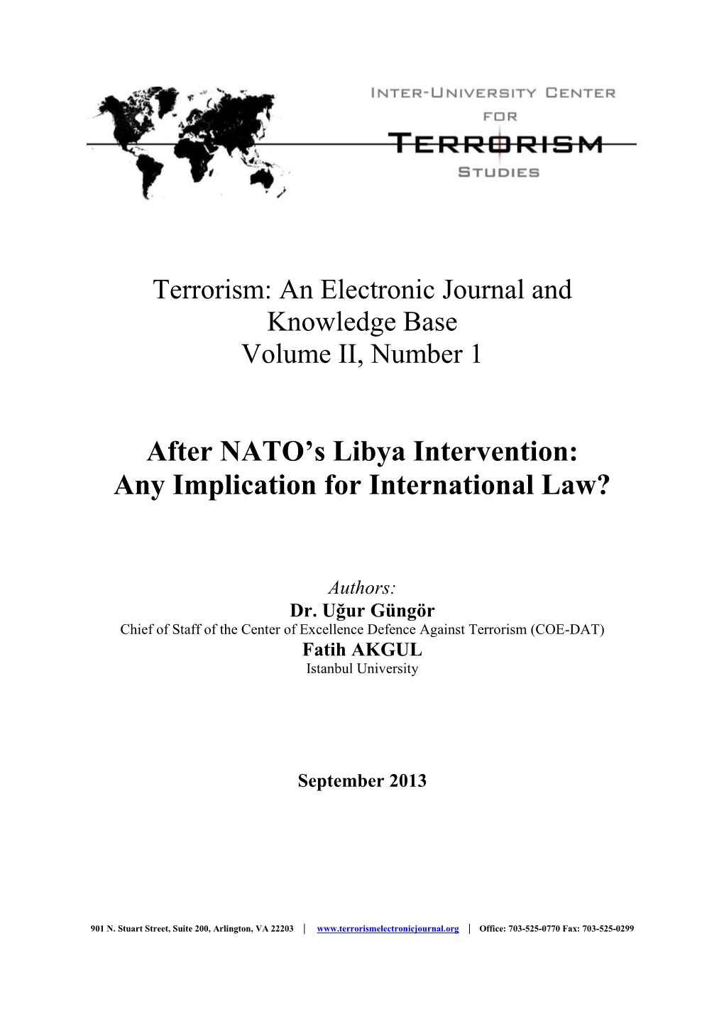 The Concept of State Sovereignty and the Rules of Use of Force (1 Page