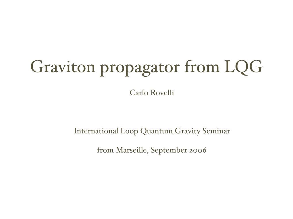 Graviton Propagator from LQG