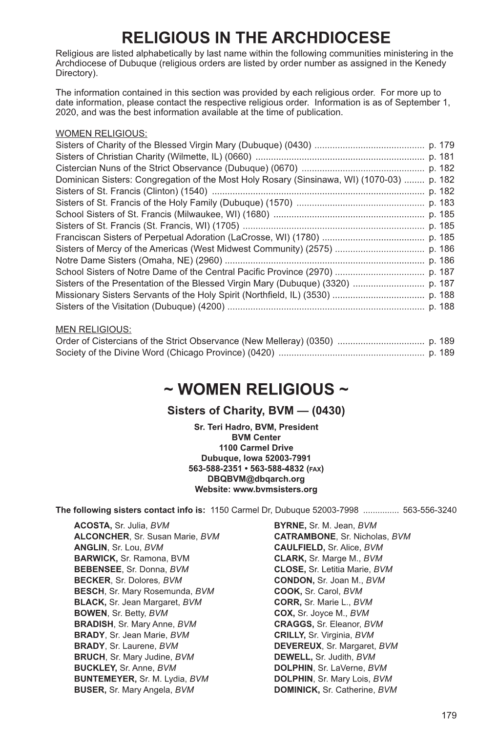 Women & Men Religious