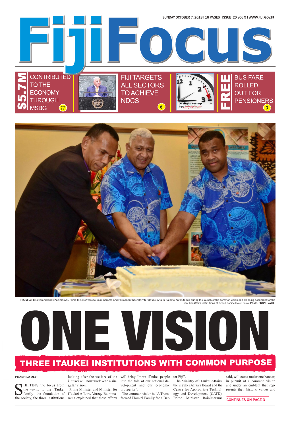 Three Itaukei Institutions with Common Purpose