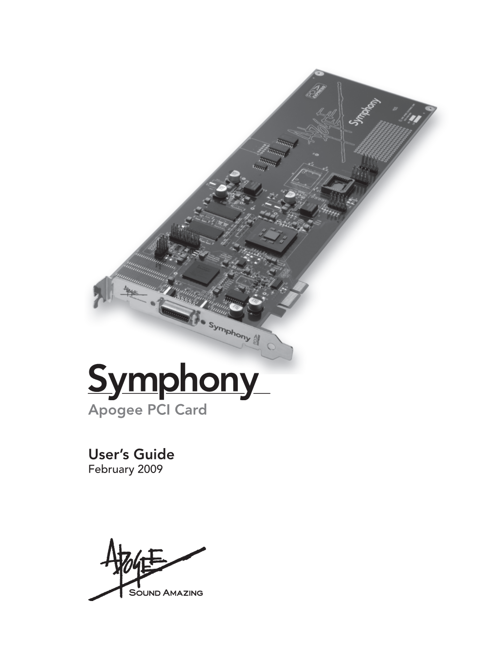 User's Guide Apogee PCI Card