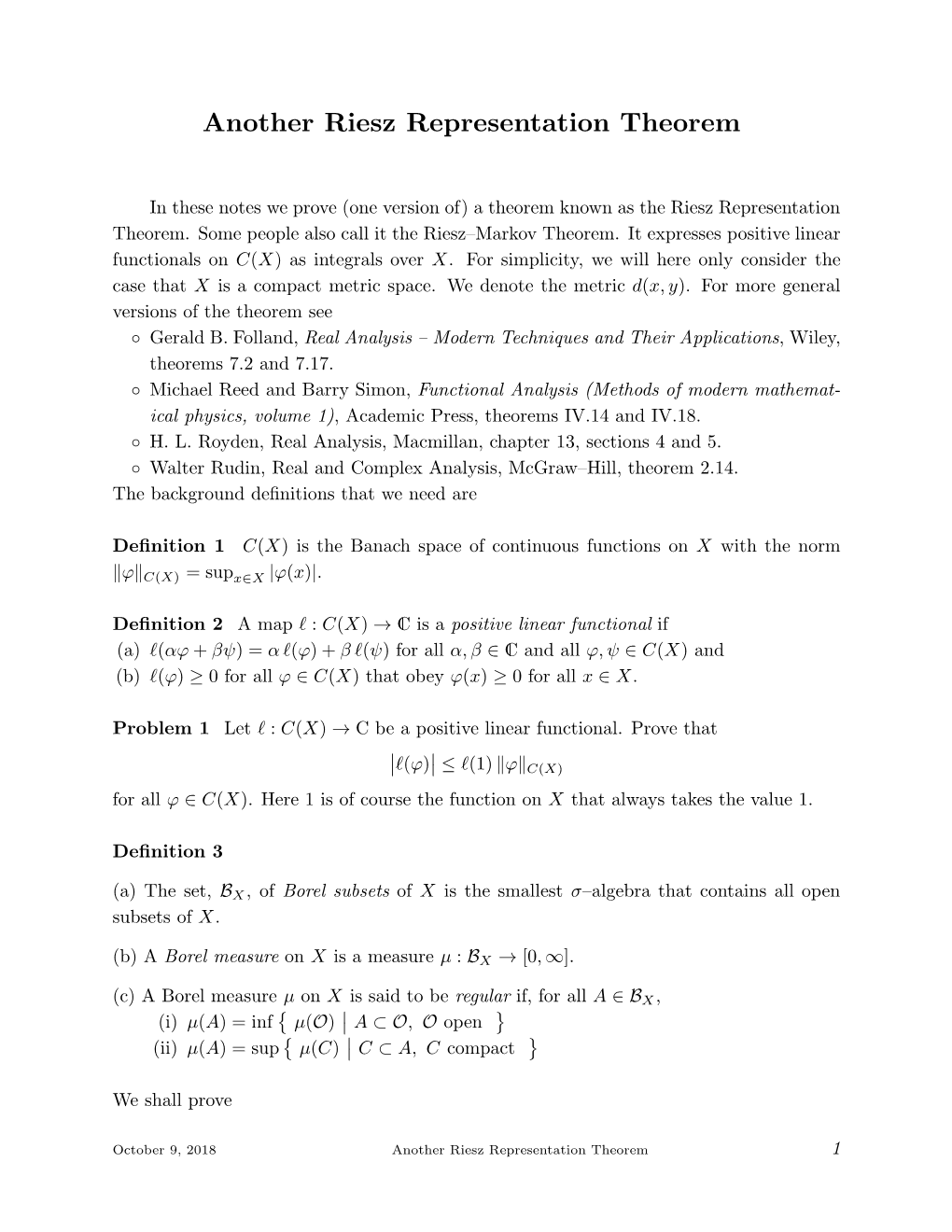 Another Riesz Representation Theorem