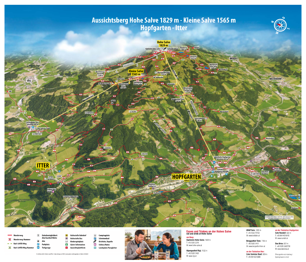 Aussichtsberg Hohe Salve 1829 M - Kleine Salve 1565 M N