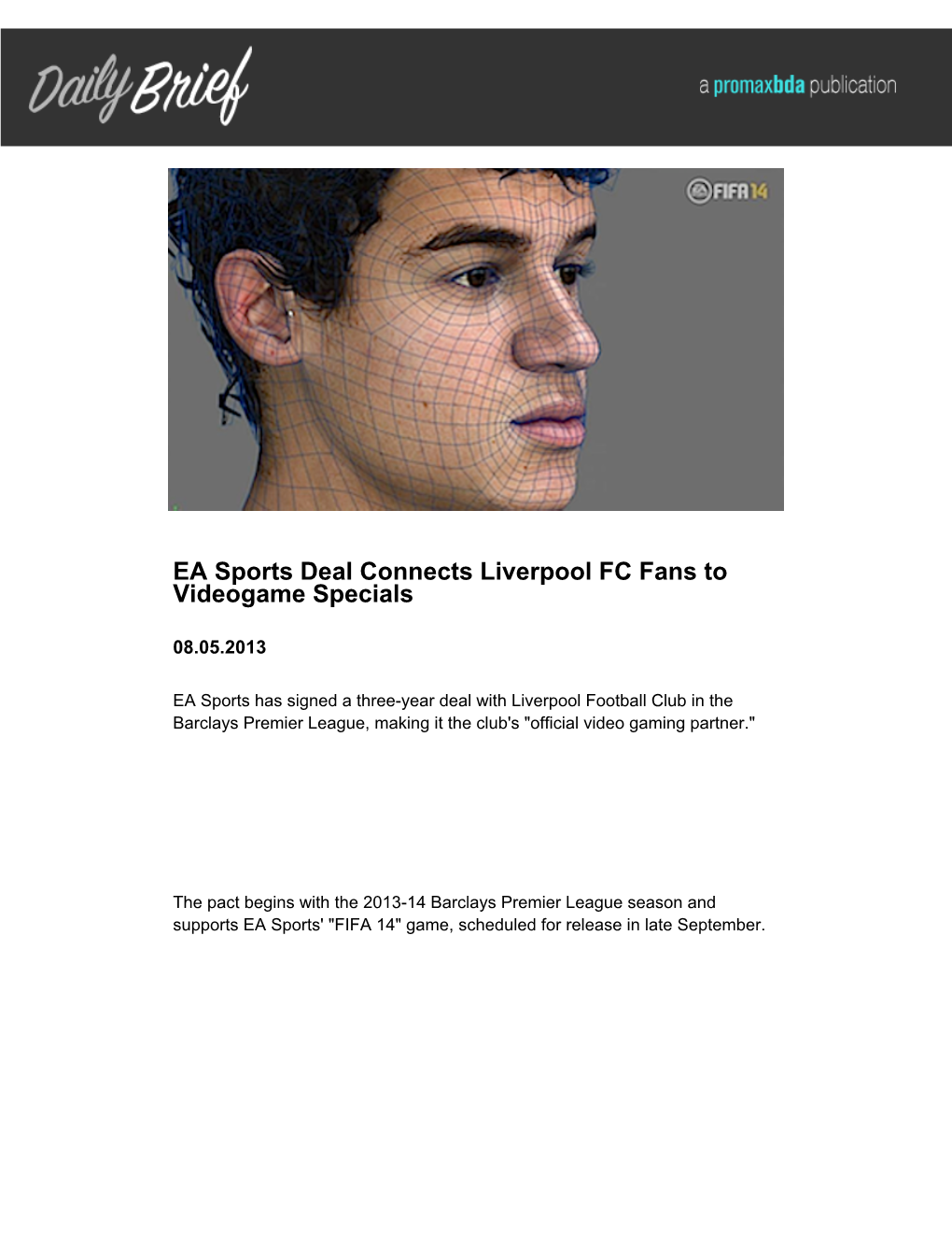 EA Sports Deal Connects Liverpool FC Fans to Videogame Specials