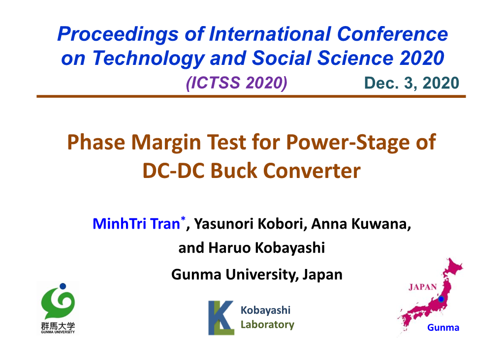 Phase Margin Test for Power-Stage of DC-DC Buck Converter