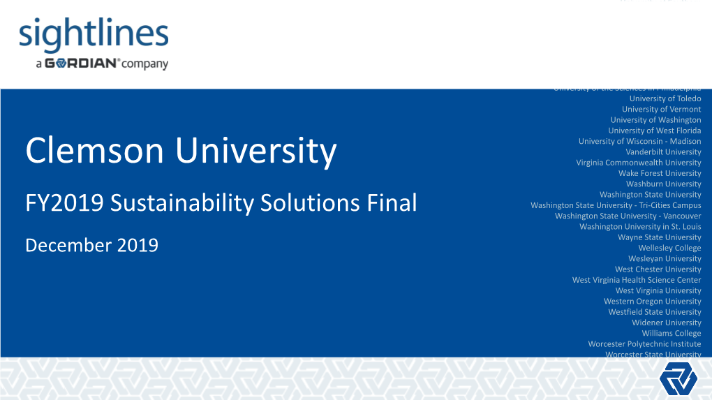 Sightlines Sustainability Solutions Report