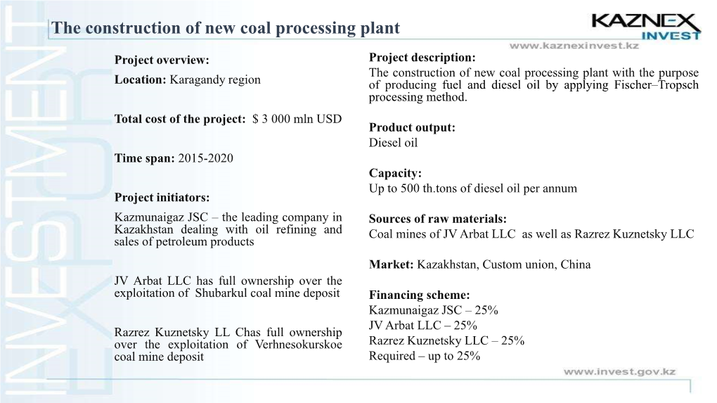 The Construction of New Coal Processing Plant