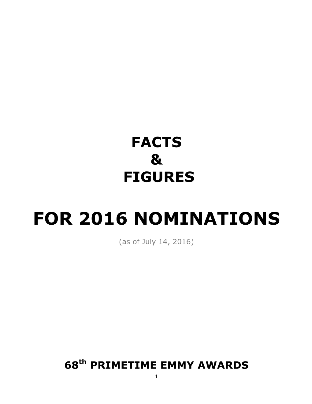 For 2016 Nominations