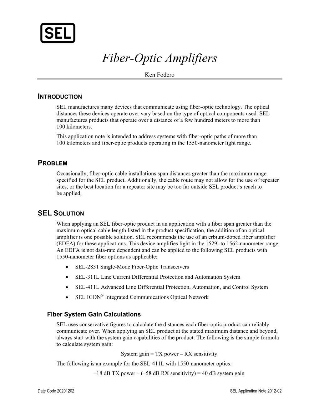 Fiber-Optic Amplifiers