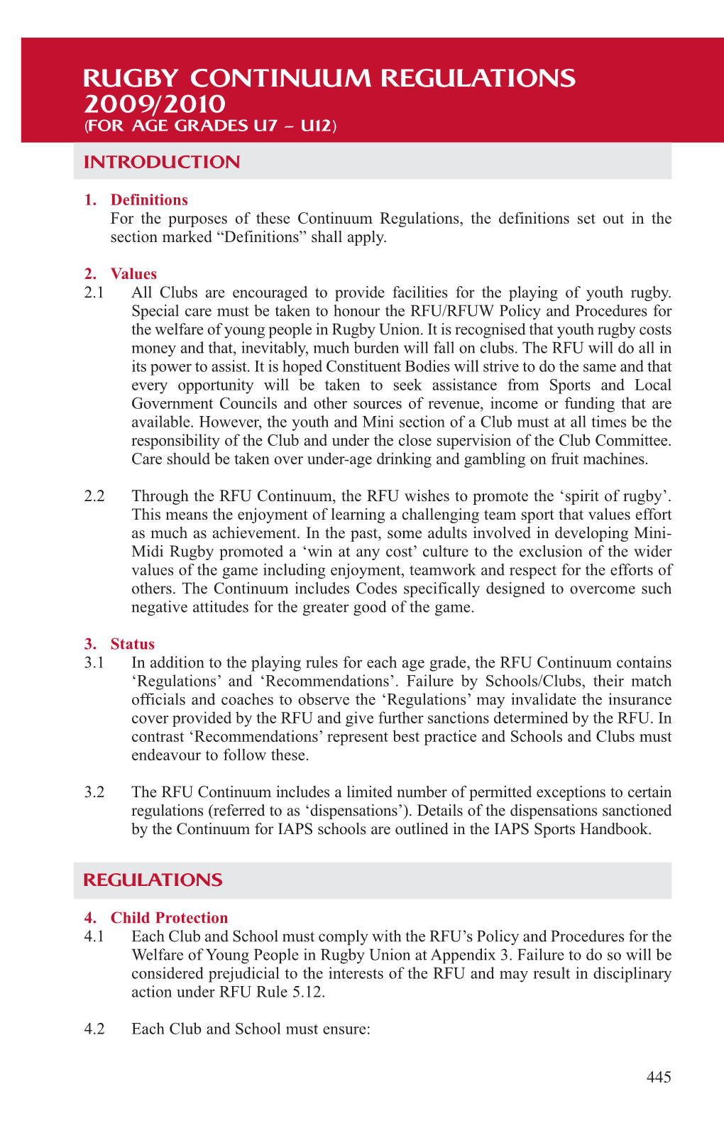 RFU Handbook 09-10