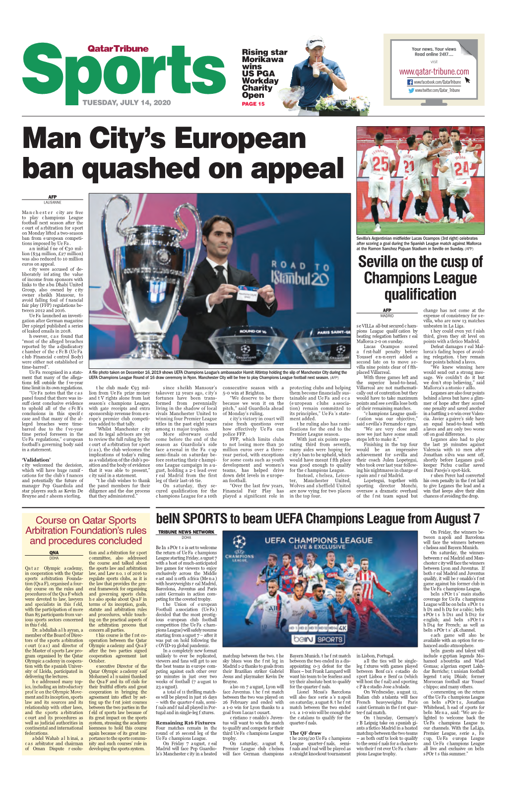 Man City's European Ban Quashed on Appeal