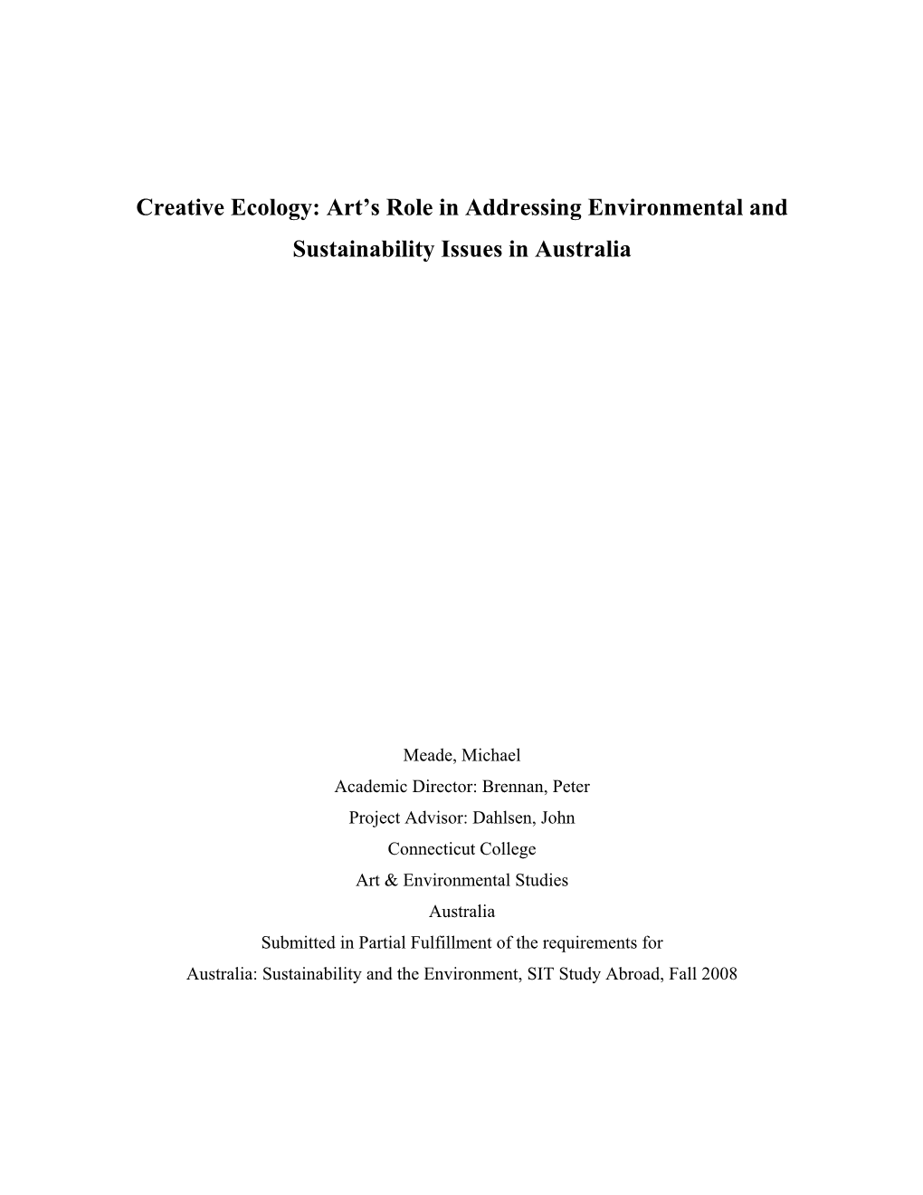 Art's Role in Addressing Environmental and Sustainability