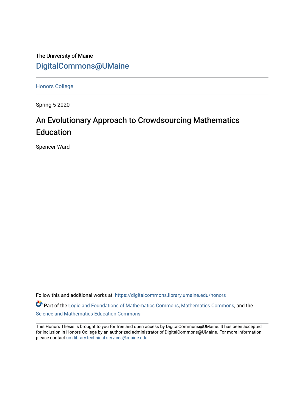 An Evolutionary Approach to Crowdsourcing Mathematics Education