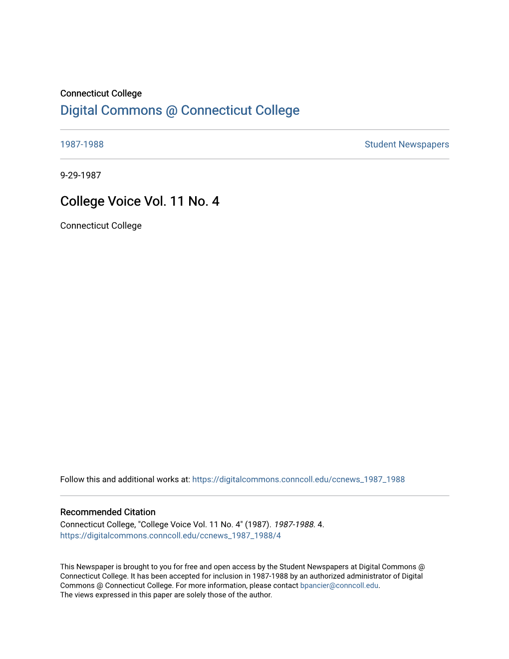 College Voice Vol. 11 No. 4
