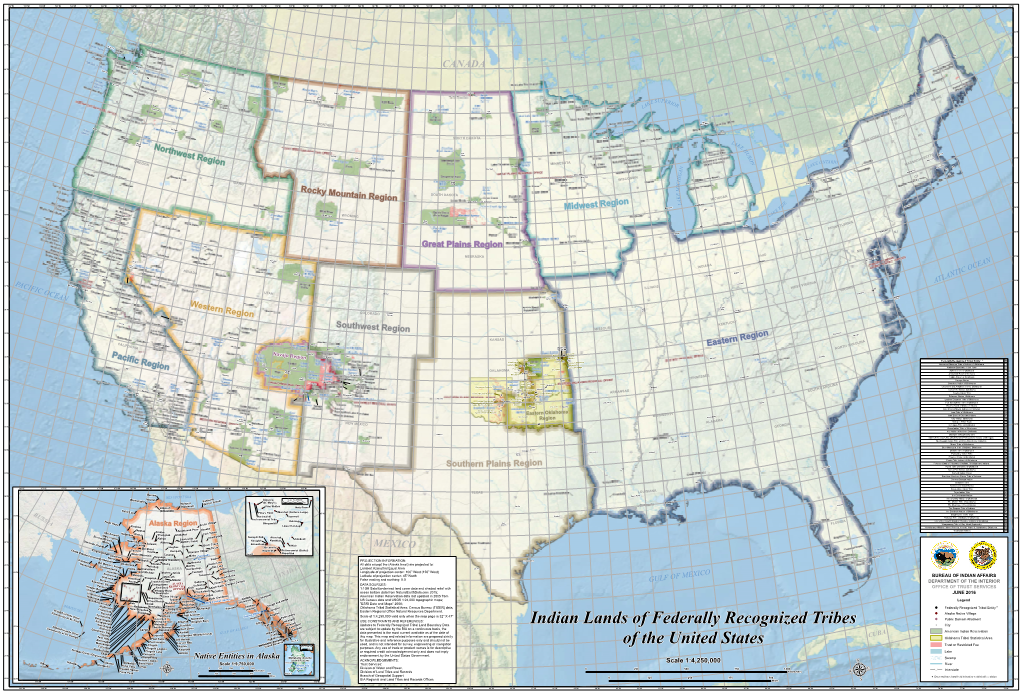 Map of Indian Lands in the United States