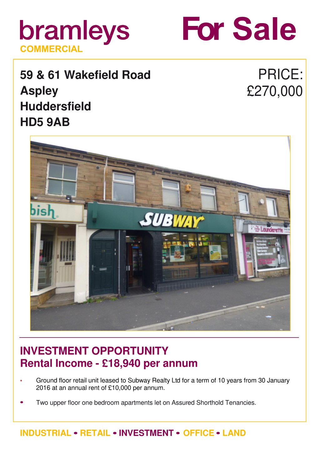 018041 59 & 61 Wakefield Road, Aspley, Huddersfield, HD5