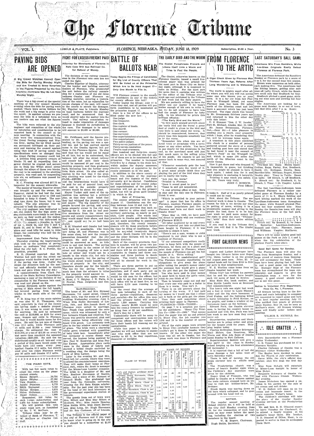 Florence Tribune, June 18, 1909