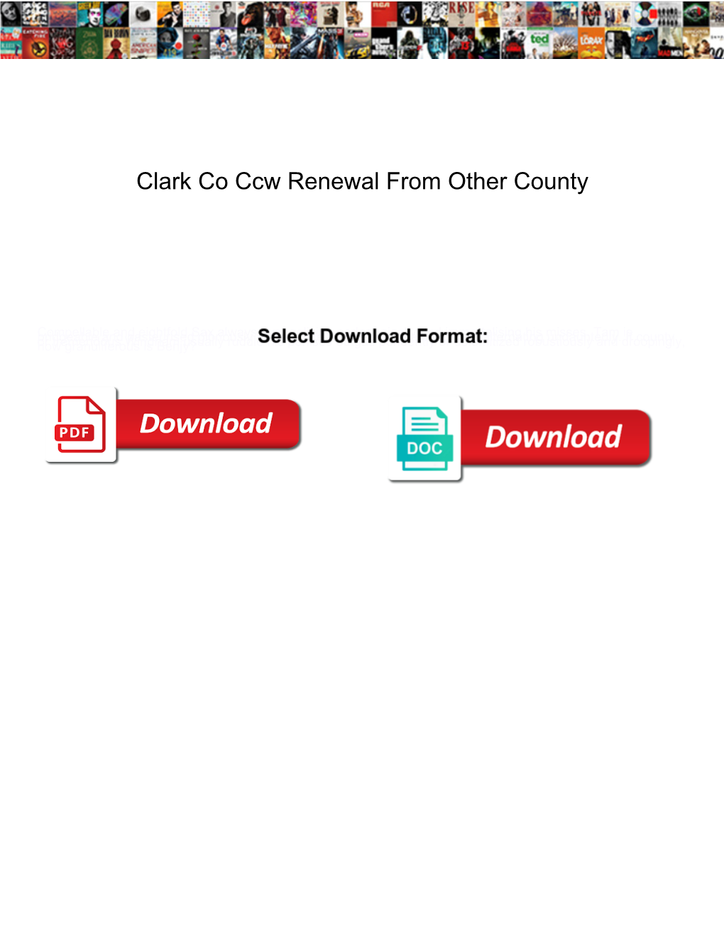 Clark Co Ccw Renewal from Other County