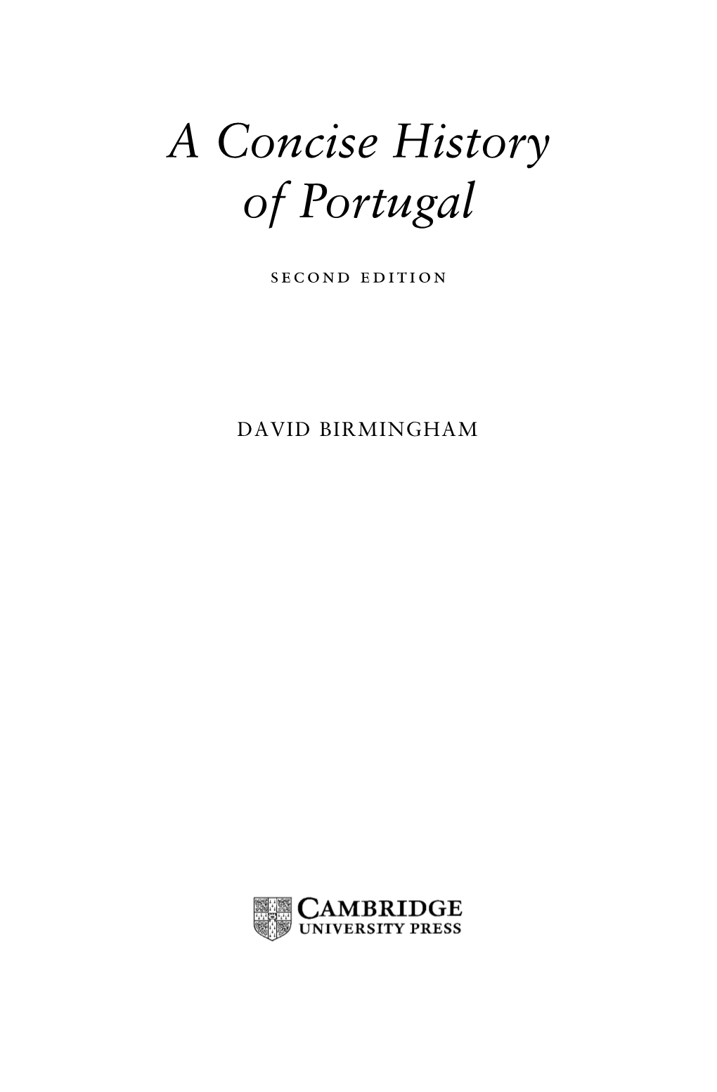 A Concise History of Portugal