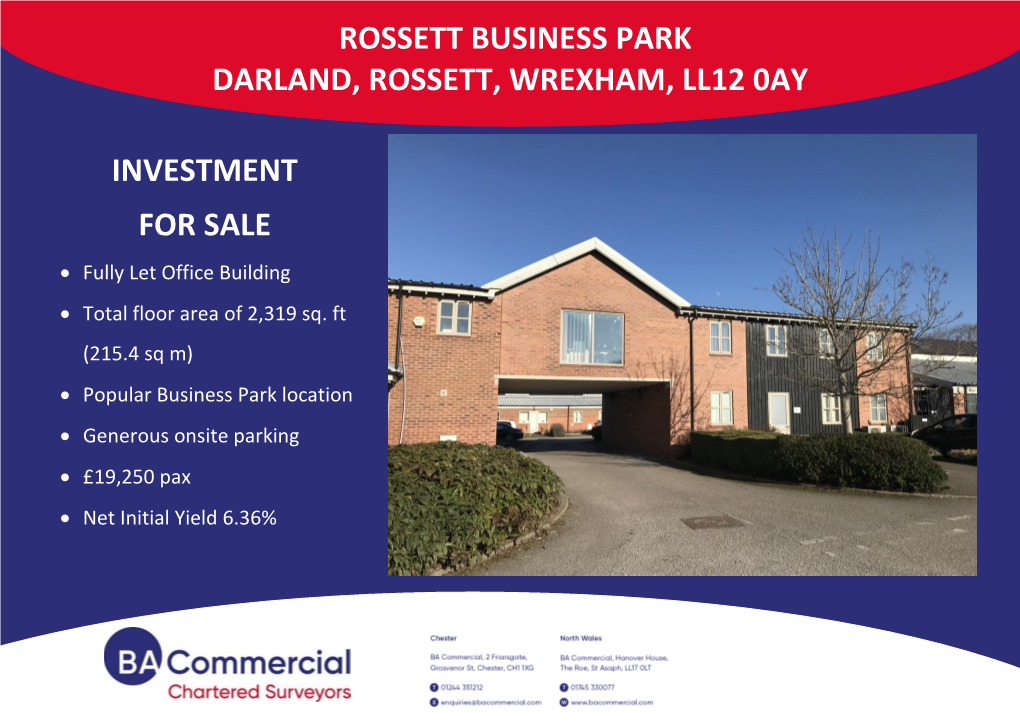 Investment for Sale Rossett Business